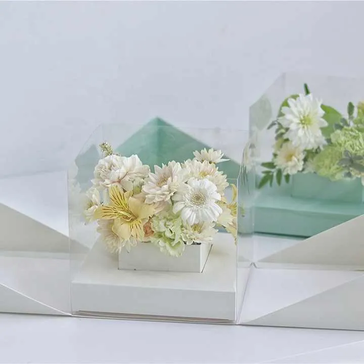 صندوق زهور قابل للطي من مادة البولي فينيل كلوريد ,PVC Foldable Flower Box