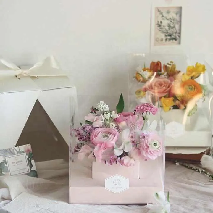 صندوق زهور قابل للطي من مادة البولي فينيل كلوريد ,PVC Foldable Flower Box