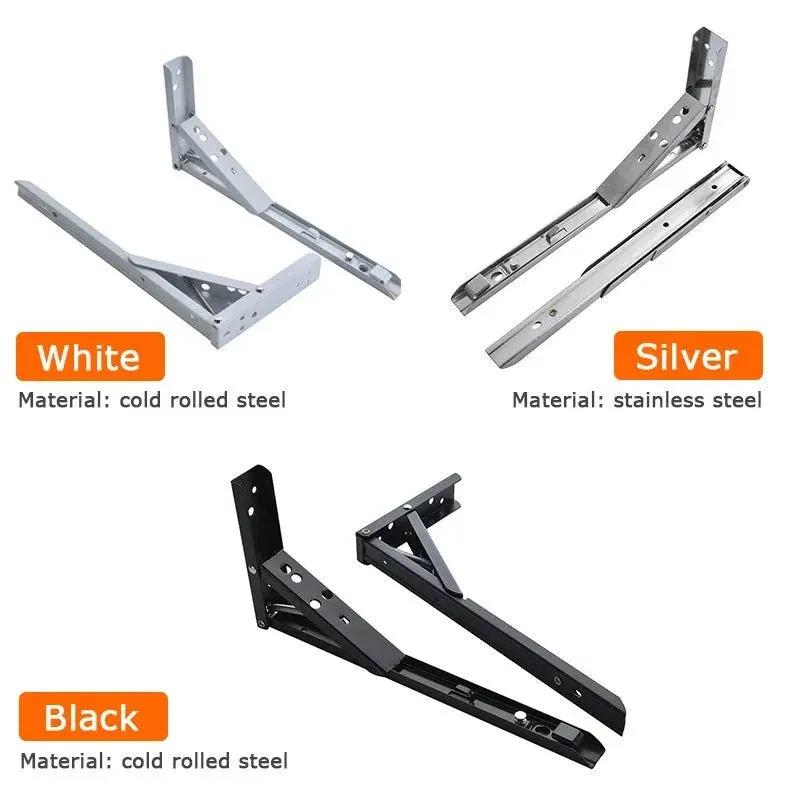 2 Piece Steel Folding Angle Bracket Easy Install for Shelf Bench Table