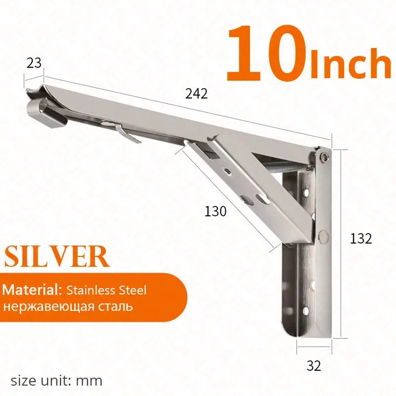 2 Piece Steel Folding Angle Bracket Easy Install for Shelf Bench Table