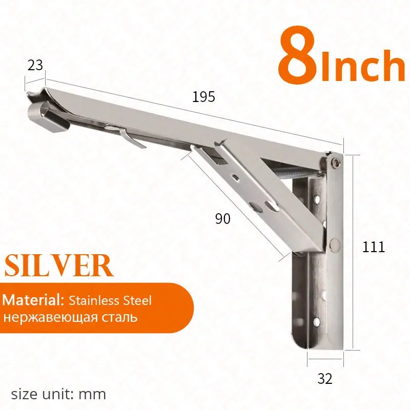 2 Piece Steel Folding Angle Bracket Easy Install for Shelf Bench Table