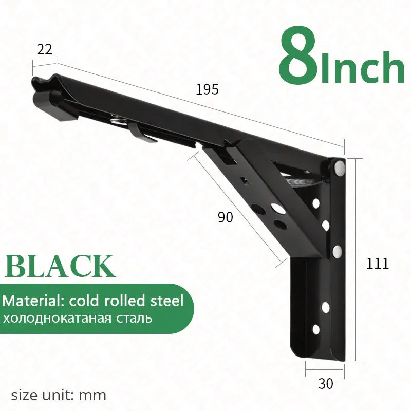 2 Piece Steel Folding Angle Bracket Easy Install for Shelf Bench Table