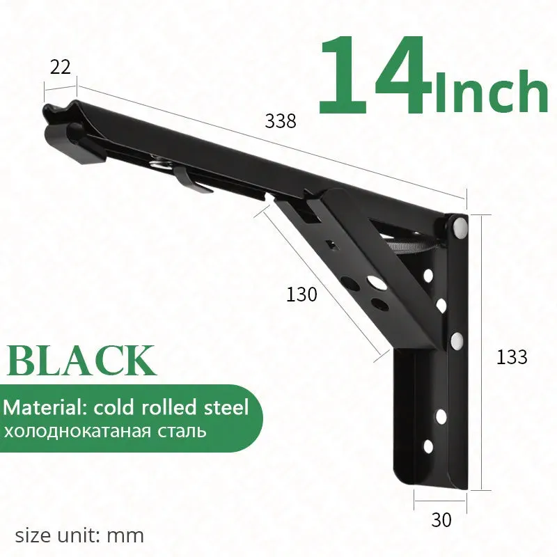 2 Piece Steel Folding Angle Bracket Easy Install for Shelf Bench Table