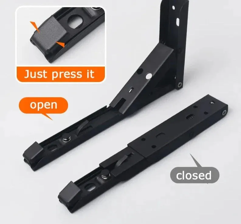2 Piece Steel Folding Angle Bracket Easy Install for Shelf Bench Table