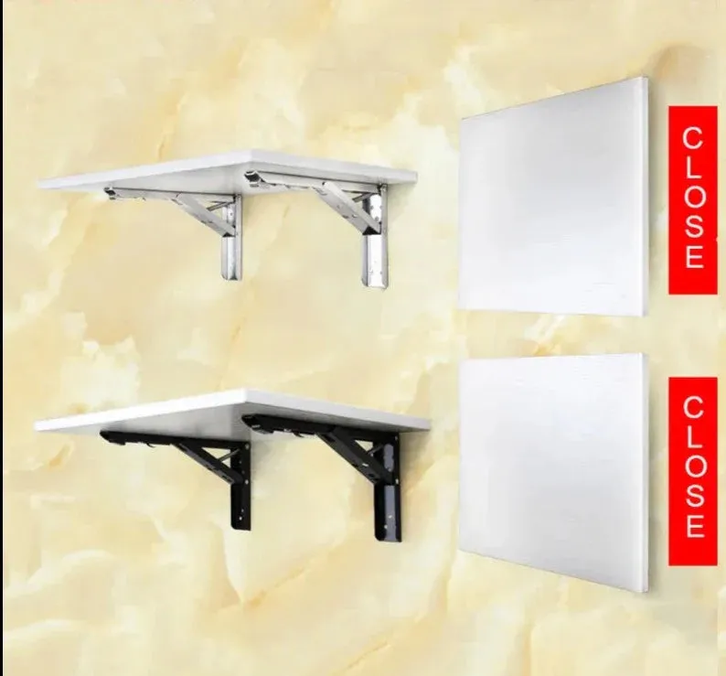 2 Piece Steel Folding Angle Bracket Easy Install for Shelf Bench Table