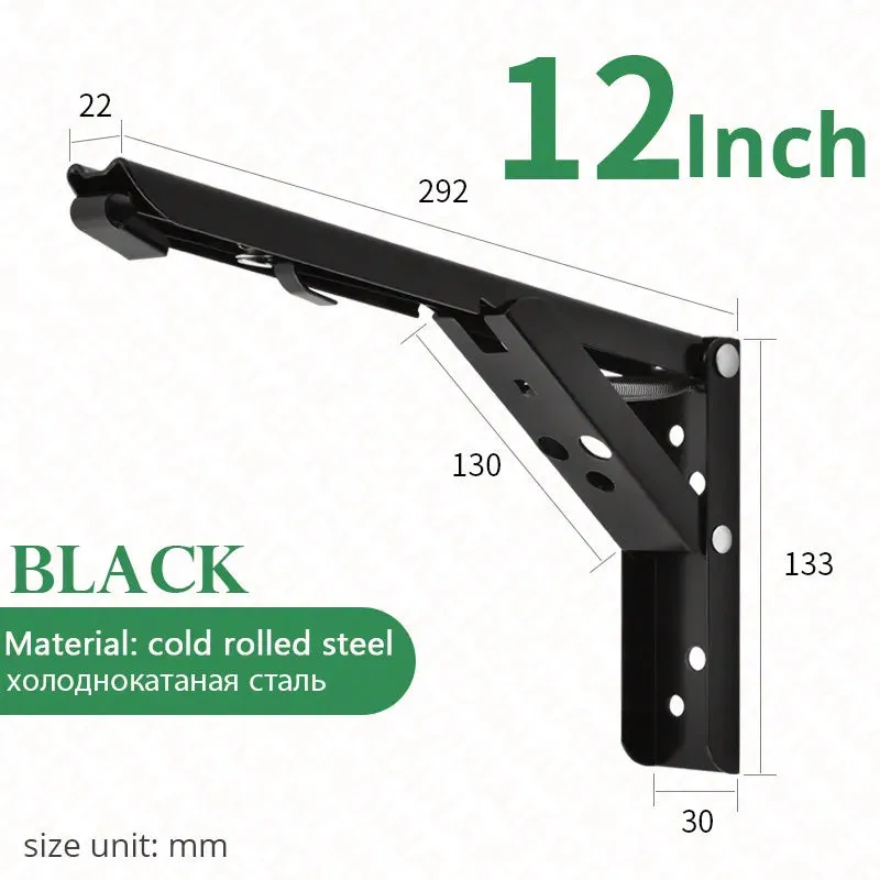 2 Piece Steel Folding Angle Bracket Easy Install for Shelf Bench Table
