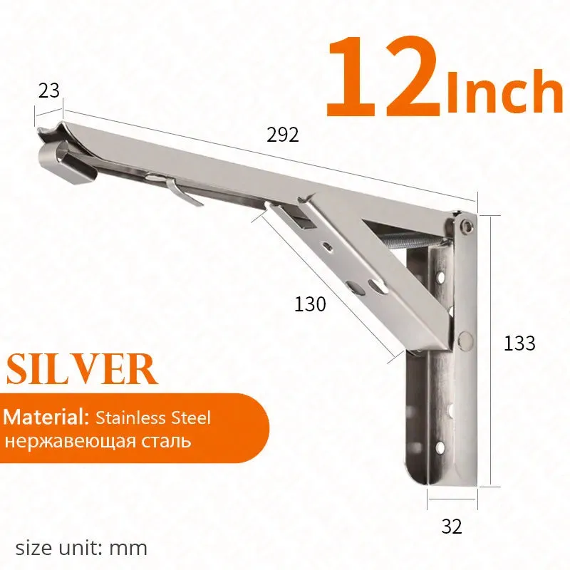 2 Piece Steel Folding Angle Bracket Easy Install for Shelf Bench Table