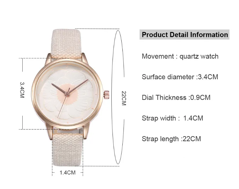 3D simple flower watch