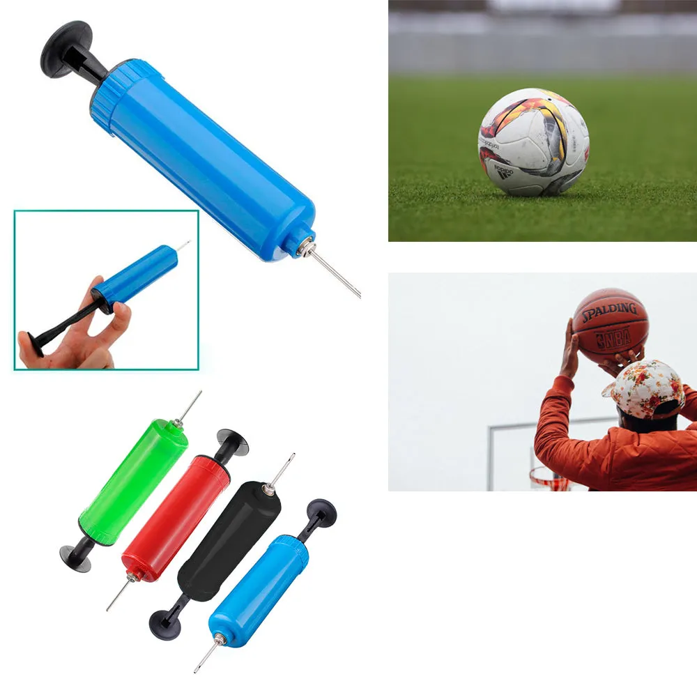 3X Ball Air Pumps Inflatable Handheld W Needle Sports Soccer Futbol Balloons