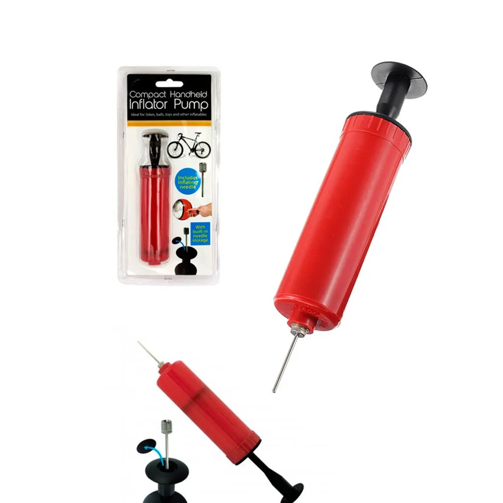 3X Ball Air Pumps Inflatable Handheld W Needle Sports Soccer Futbol Balloons