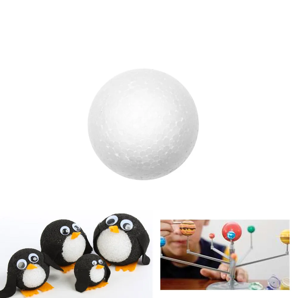 72 Foam Balls 2" School Christmas Arts Crafts Modeling Smooth Polystyrene