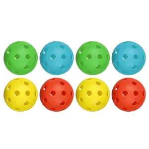 8 PCS Perforated Plastic Pet Balls Lightweight Durable Baseball Game Sports New