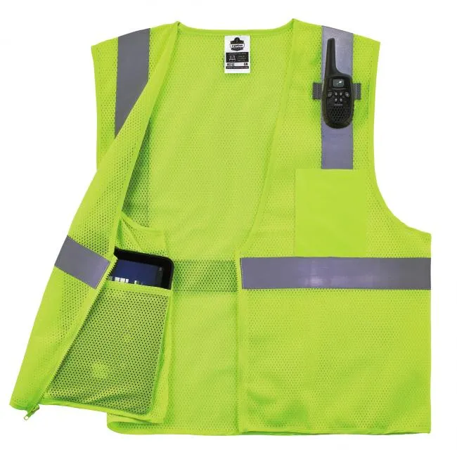 Ergodyne GloWear 8210Z Type R Class 2 Economy Mesh Hi-Vis Safety Vest- Lime