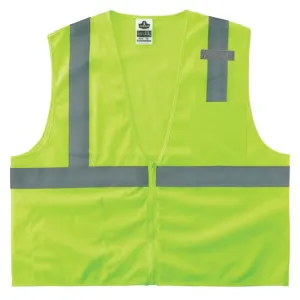 Ergodyne GloWear 8210Z Type R Class 2 Economy Mesh Hi-Vis Safety Vest- Lime