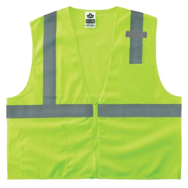 Ergodyne GloWear 8210Z Type R Class 2 Economy Mesh Hi-Vis Safety Vest- Lime