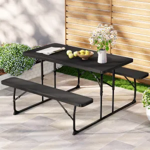Foldable 3PCS Outdoor Dining Set with HDPE Top - Gardeon