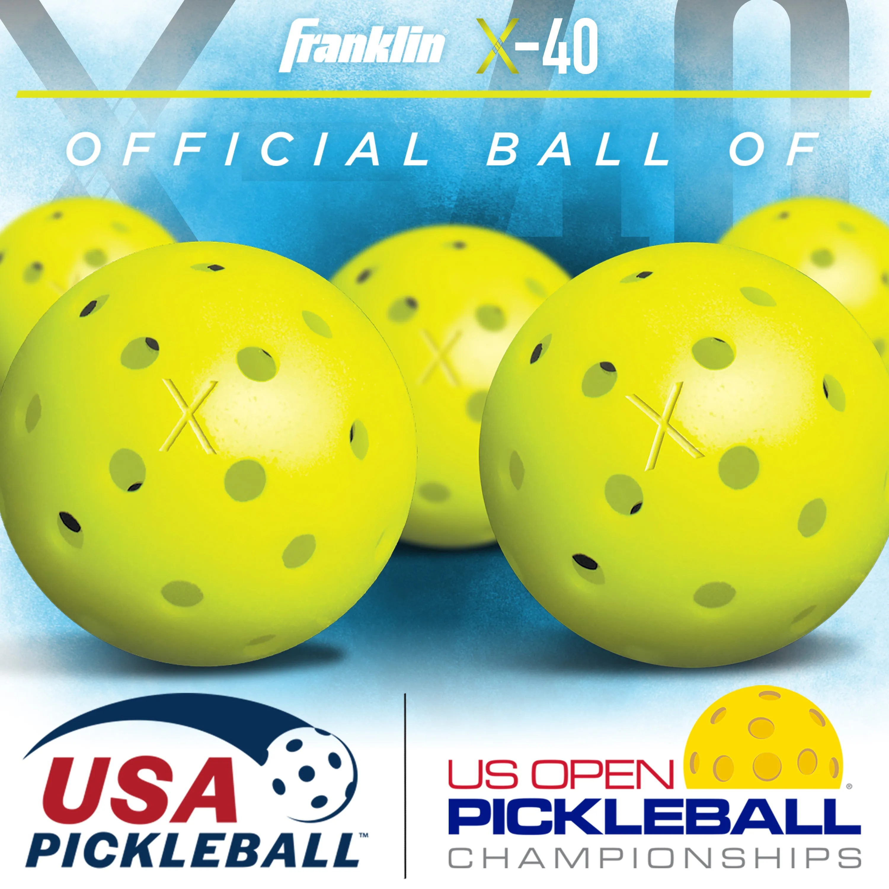 Franklin X-40 6-Pack Outdoor Pickleballs