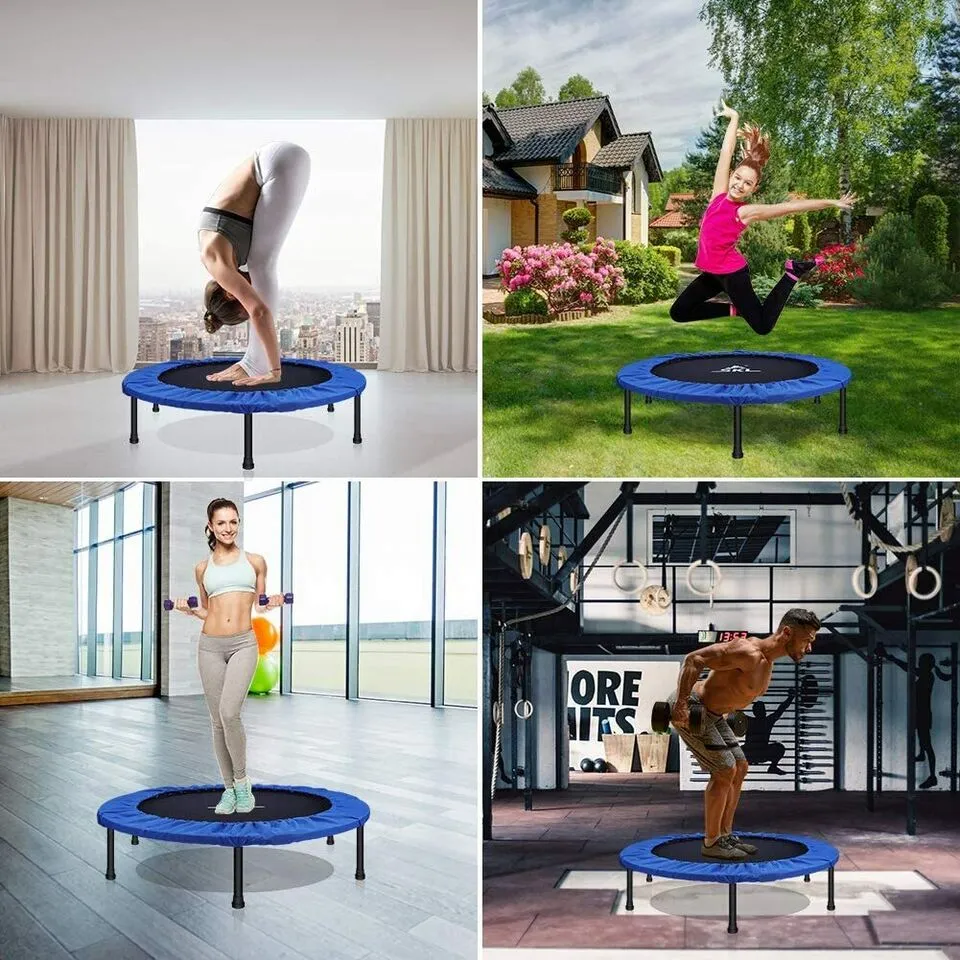 Indoor Adjustable Handle Fitness Trampoline E15-9-1