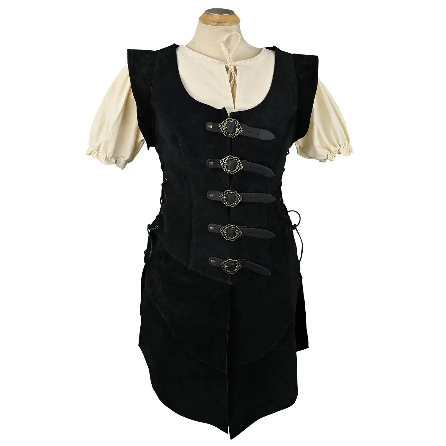 Julienne Leather Jerkin Long