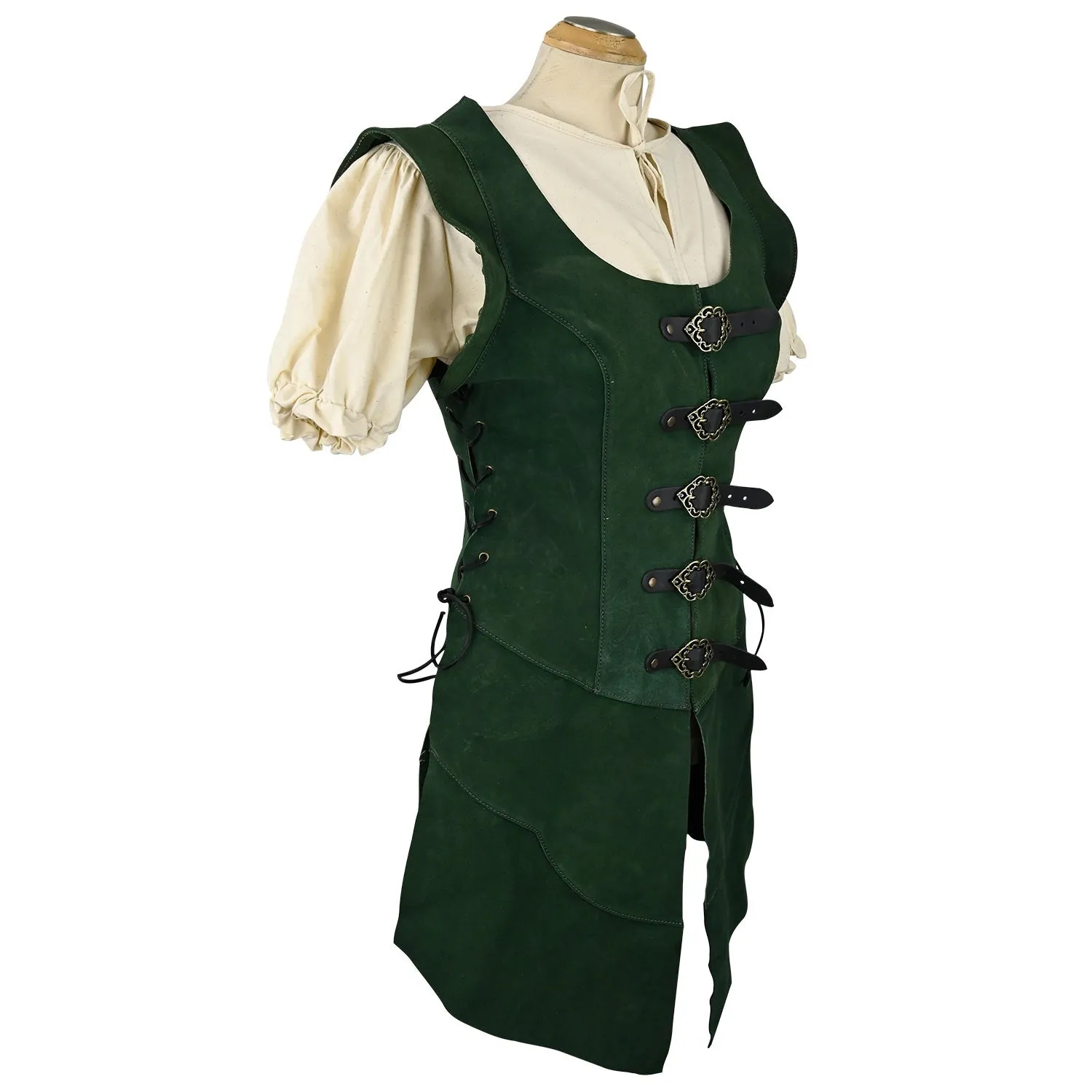 Julienne Leather Jerkin Long
