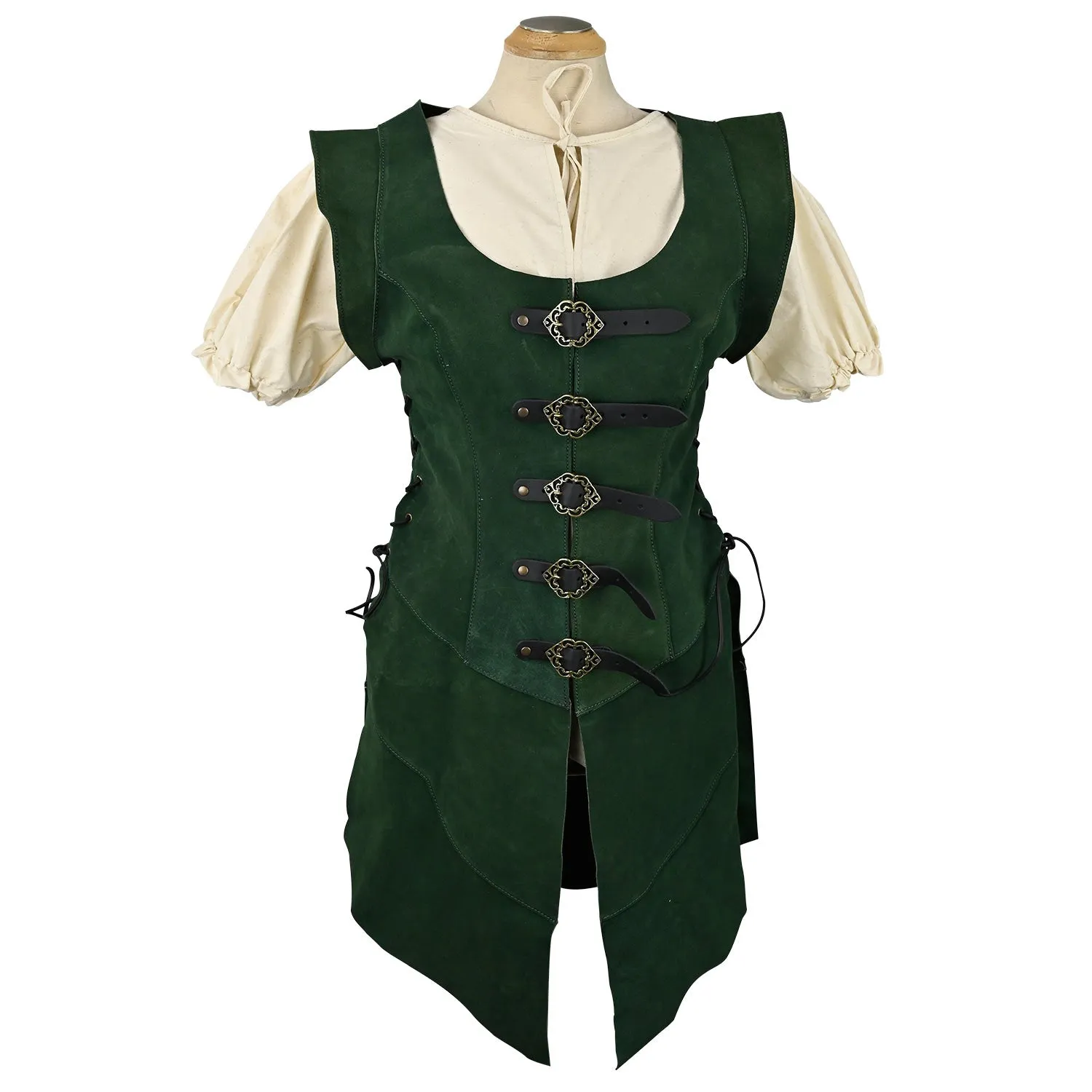 Julienne Leather Jerkin Long