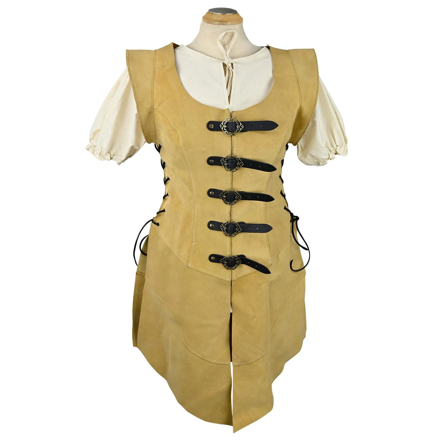 Julienne Leather Jerkin Long