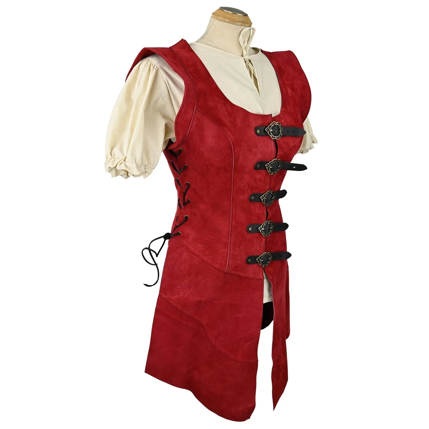 Julienne Leather Jerkin Long