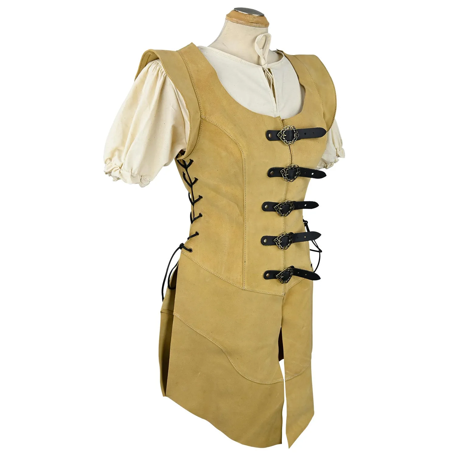 Julienne Leather Jerkin Long