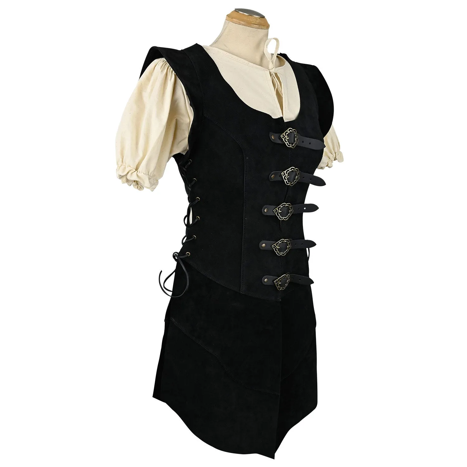 Julienne Leather Jerkin Long