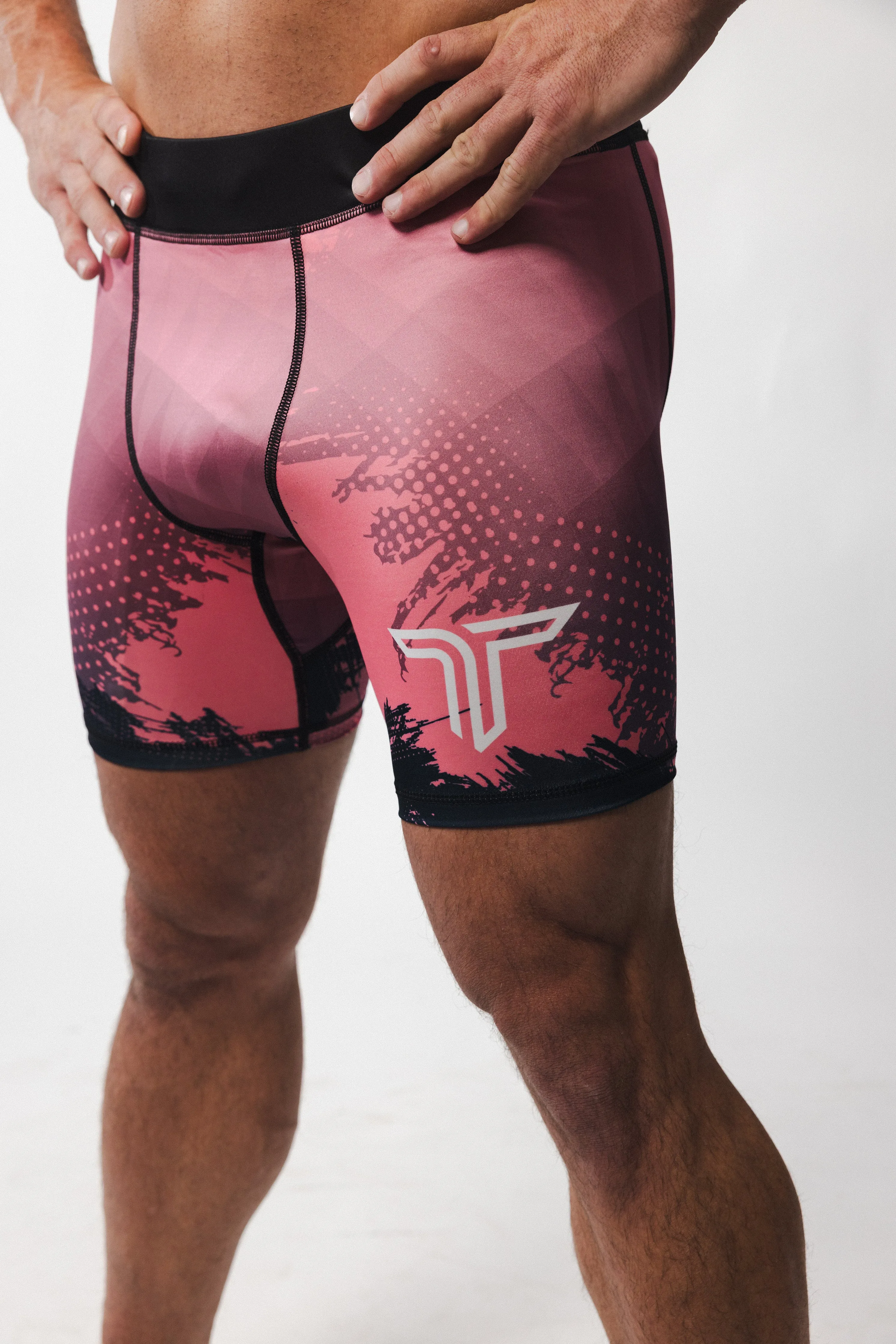 Kaos Camo Compression Shorts - Watermelon