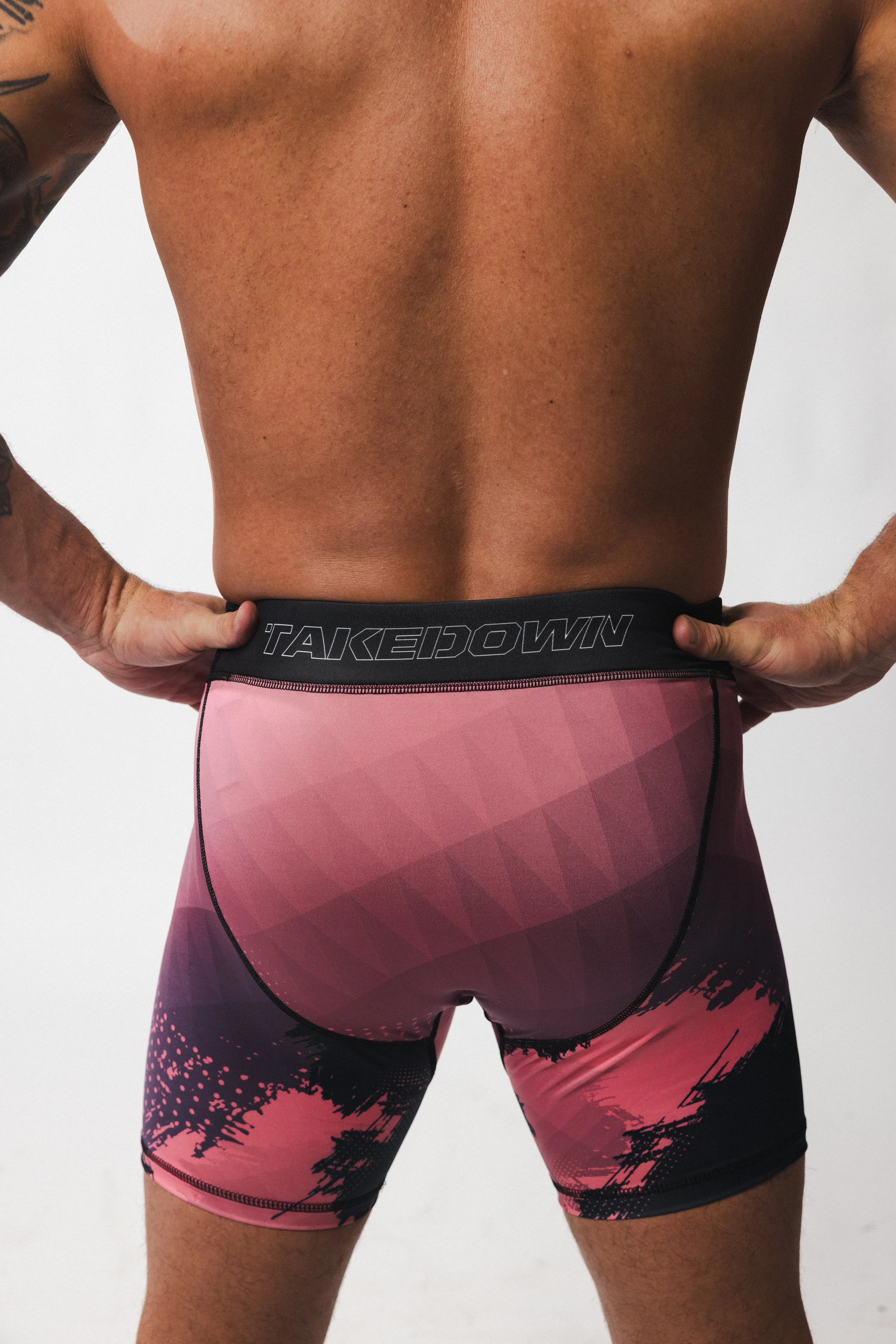 Kaos Camo Compression Shorts - Watermelon