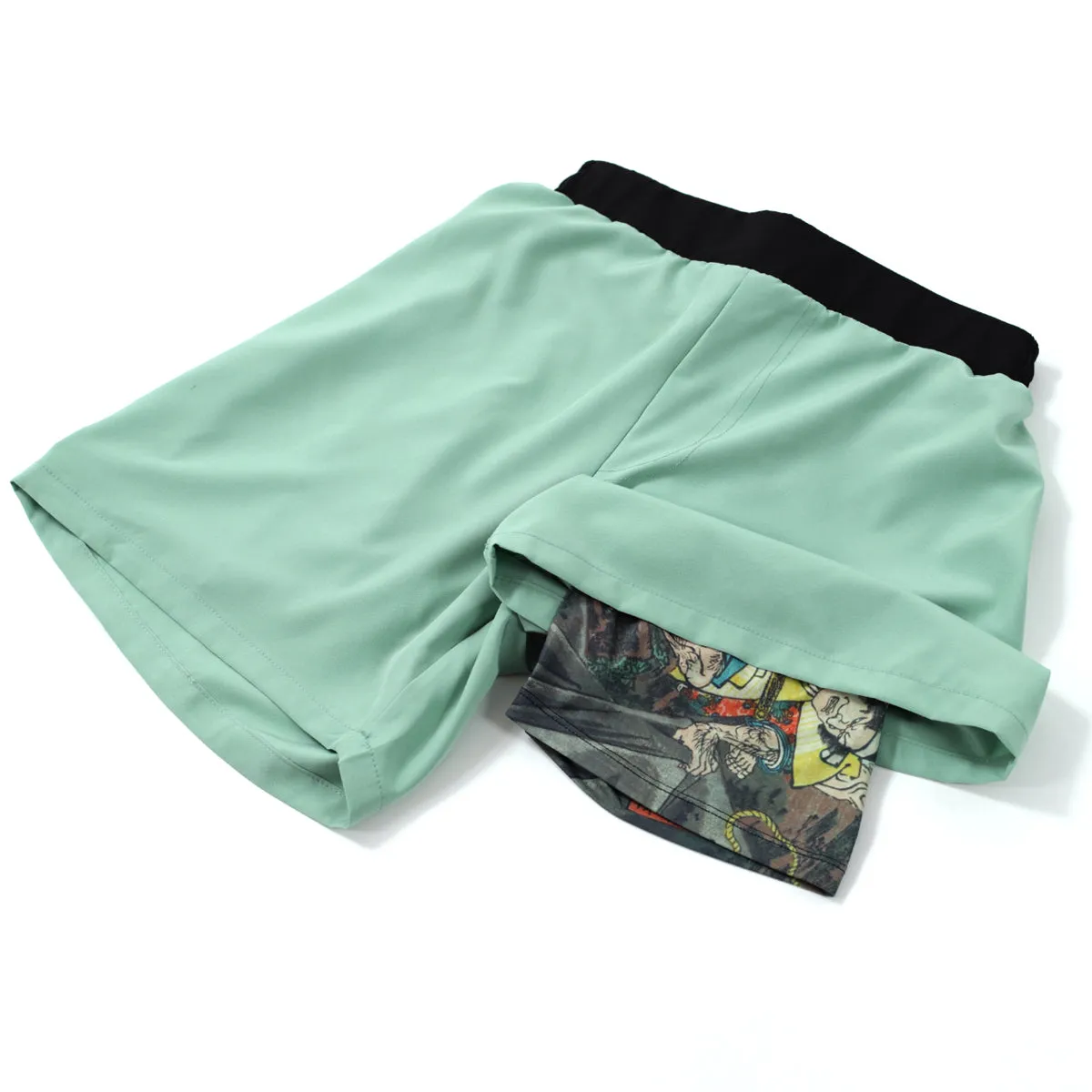 Kitsune "Battle" Compression-Lined Shorts