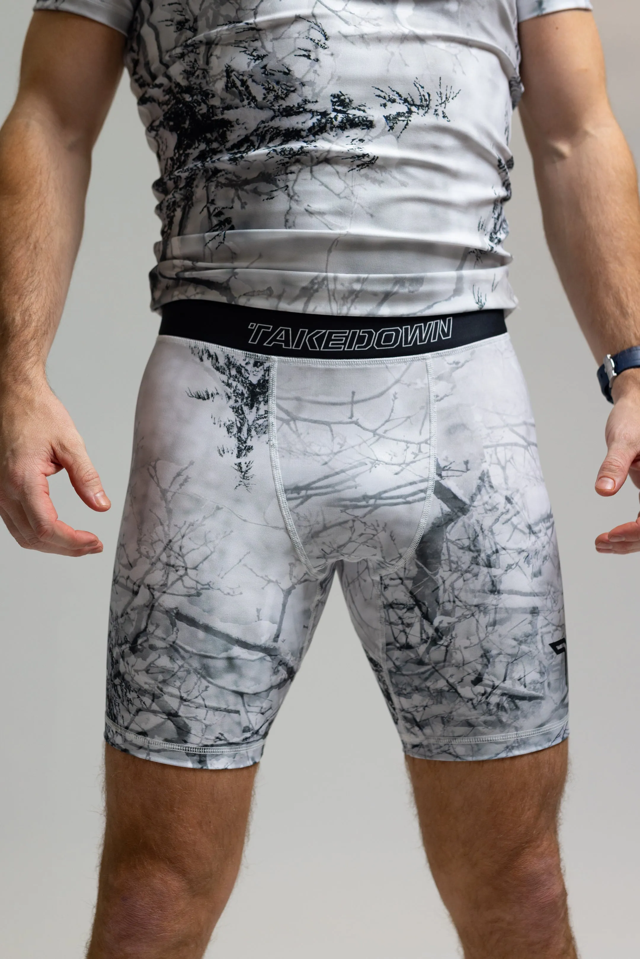 Snow Hunter Camo Compression Shorts