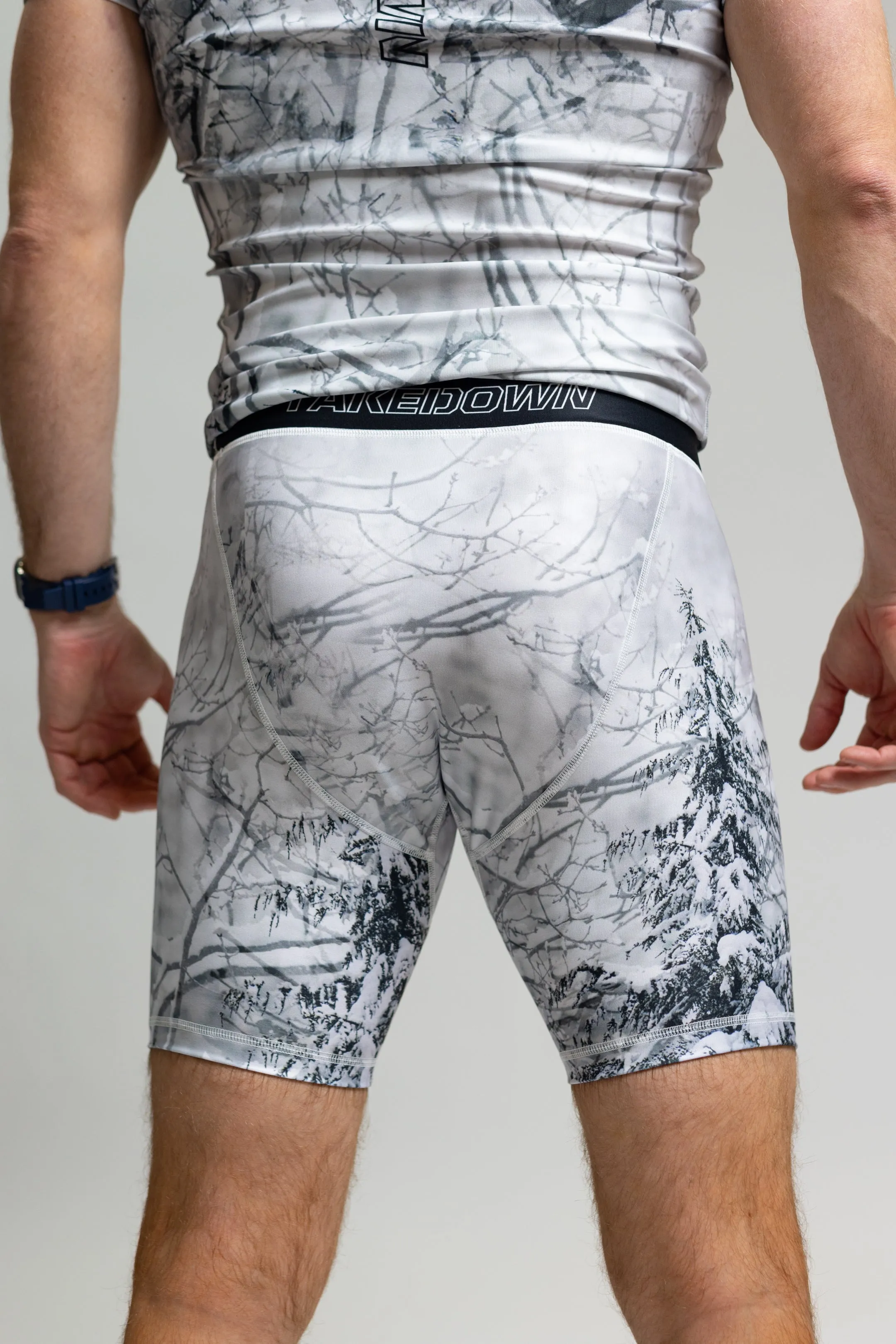 Snow Hunter Camo Compression Shorts