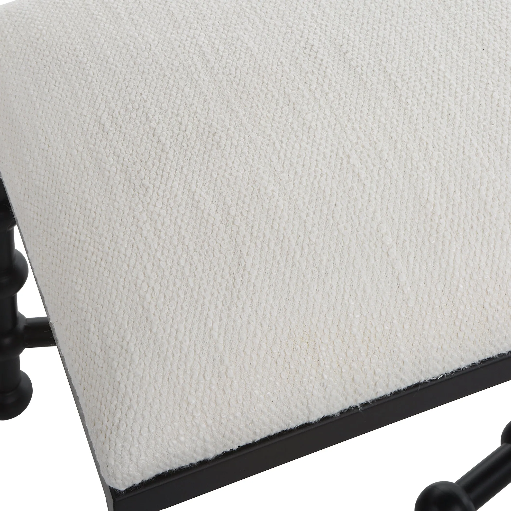 Uttermost Iron Drops Cushioned Bench